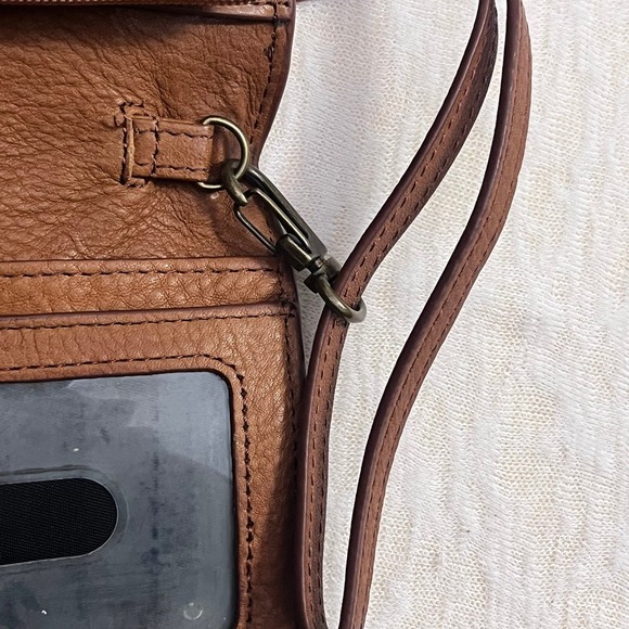 Crossbody Duluth Trading Co Leather Crossbody Wallet Purse Organizer Brown 9\